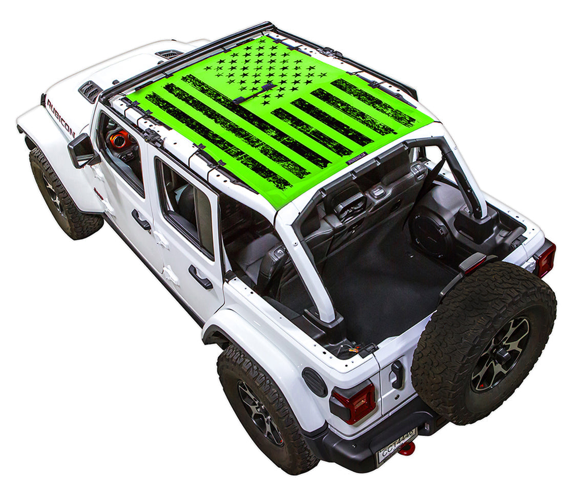 Jeep Wrangler JLU 4-Door Sun Shade Stock Printed Shade Top (2018–2026)