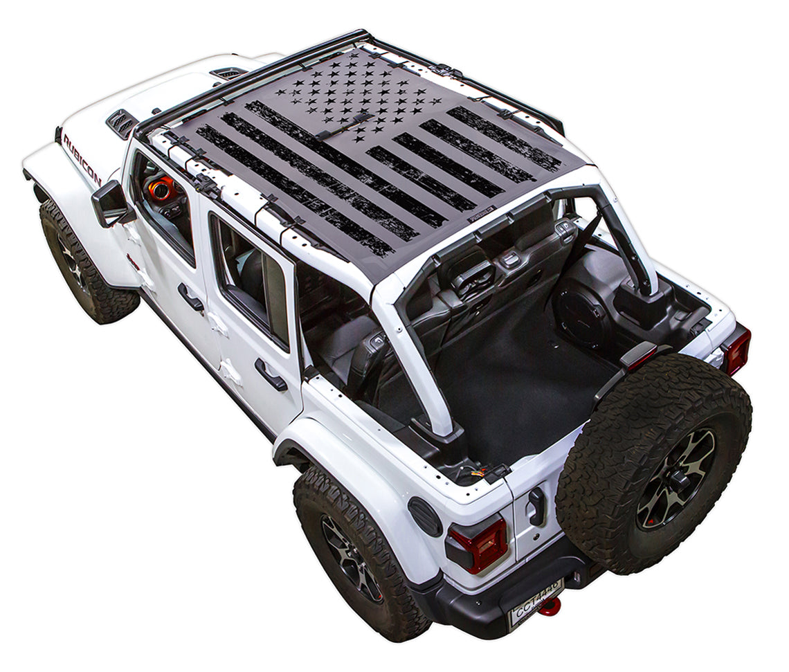 Jeep Wrangler JLU 4-Door Sun Shade Stock Printed Shade Top (2018–2026)