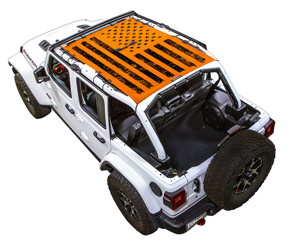 Jeep Wrangler JLU 4-Door Sun Shade Stock Printed Shade Top (2018–2026)