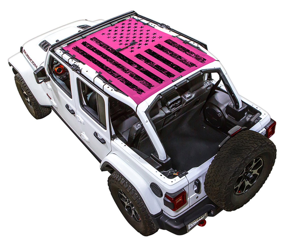 Jeep Wrangler JLU 4-Door Sun Shade Stock Printed Shade Top (2018–2026)