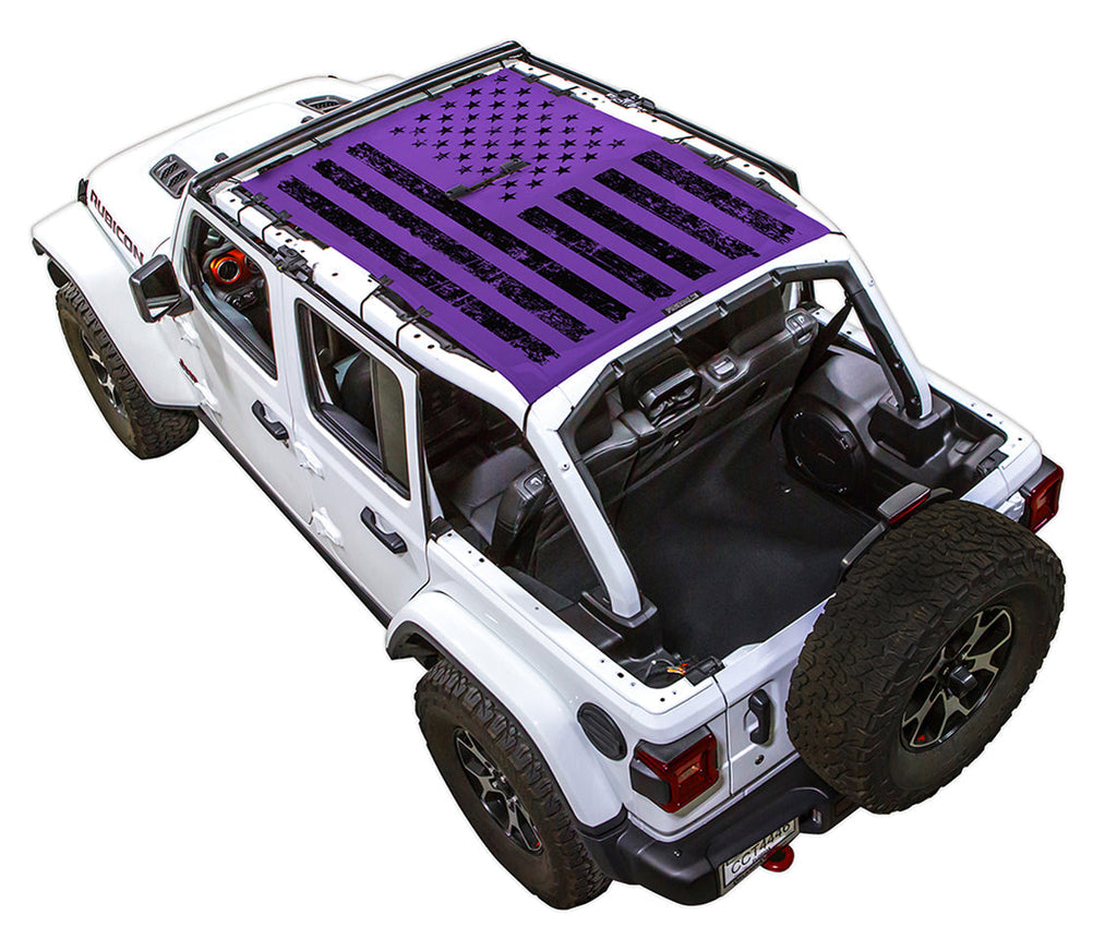 Jeep Wrangler JLU 4-Door Sun Shade Stock Printed Shade Top (2018–2026)