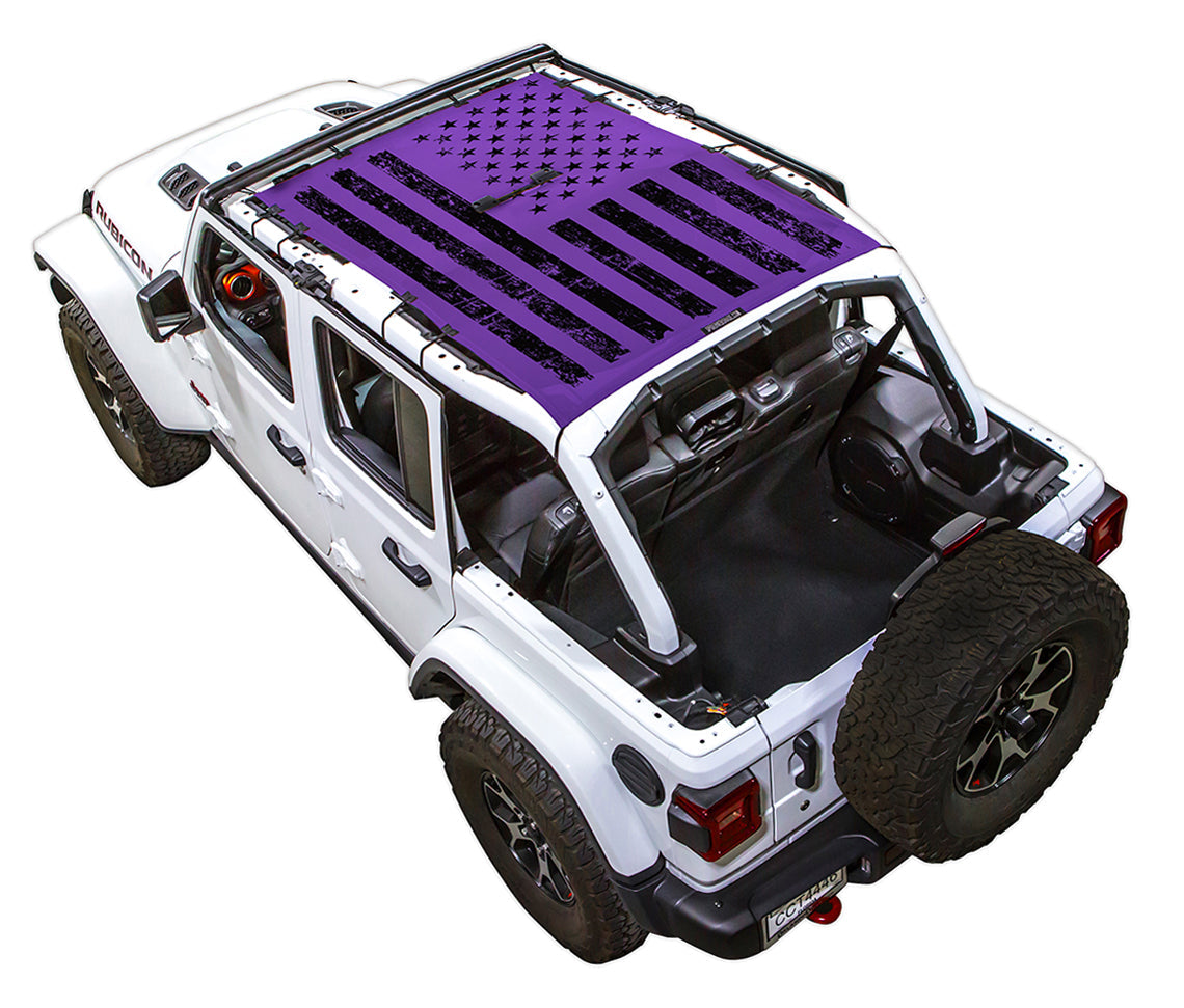 Jeep Wrangler JLU 4-Door Sun Shade Stock Printed Shade Top (2018–2026)