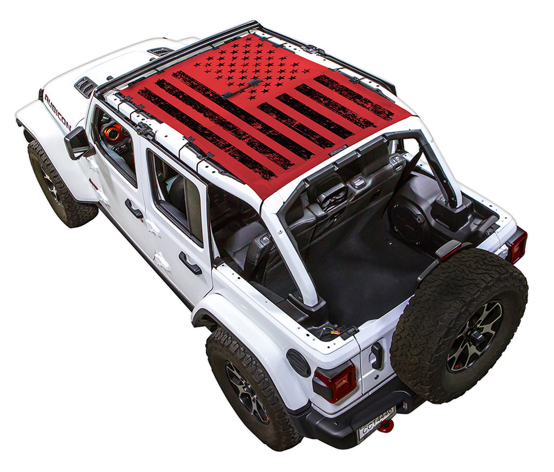 Jeep Wrangler JLU 4-Door Sun Shade Stock Printed Shade Top (2018–2026)