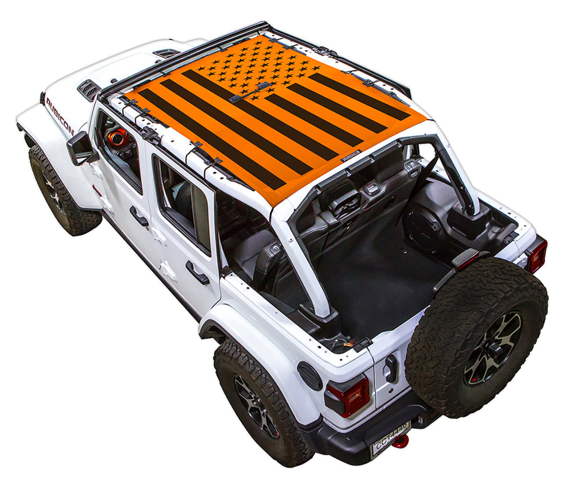 Jeep Wrangler JLU 4-Door Sun Shade Stock Printed Shade Top (2018–2026)