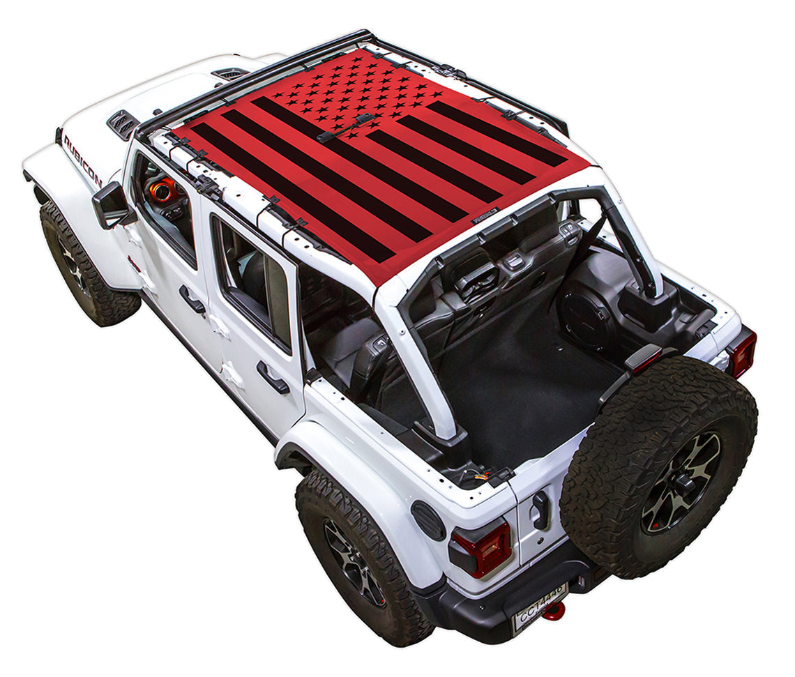 Jeep Wrangler JLU 4-Door Sun Shade Stock Printed Shade Top (2018–2026)