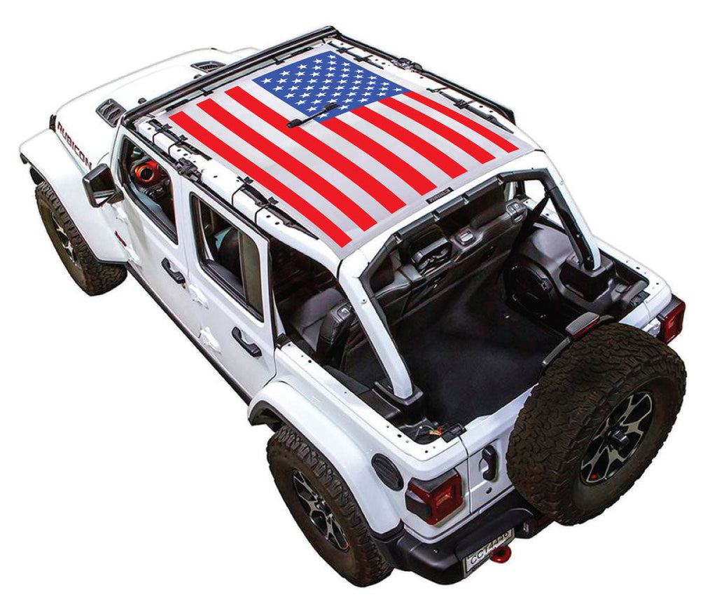 Jeep Wrangler JLU 4-Door Sun Shade Stock Printed Shade Top (2018–2026)