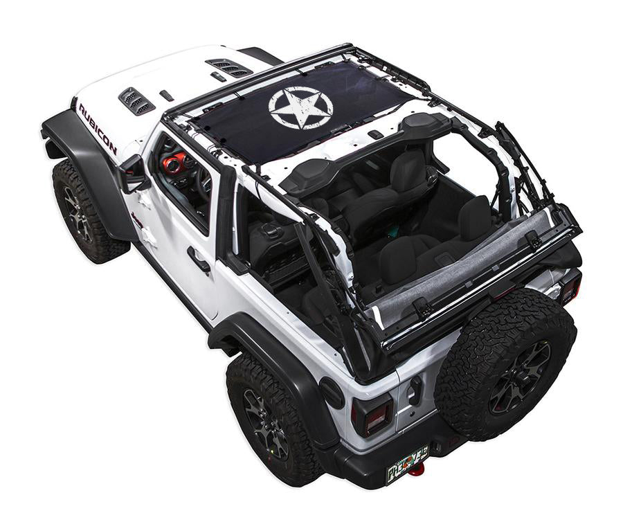 Jeep Wrangler JL 2-Door Sun Shade Stock Printed Shade Top (2018–2026)