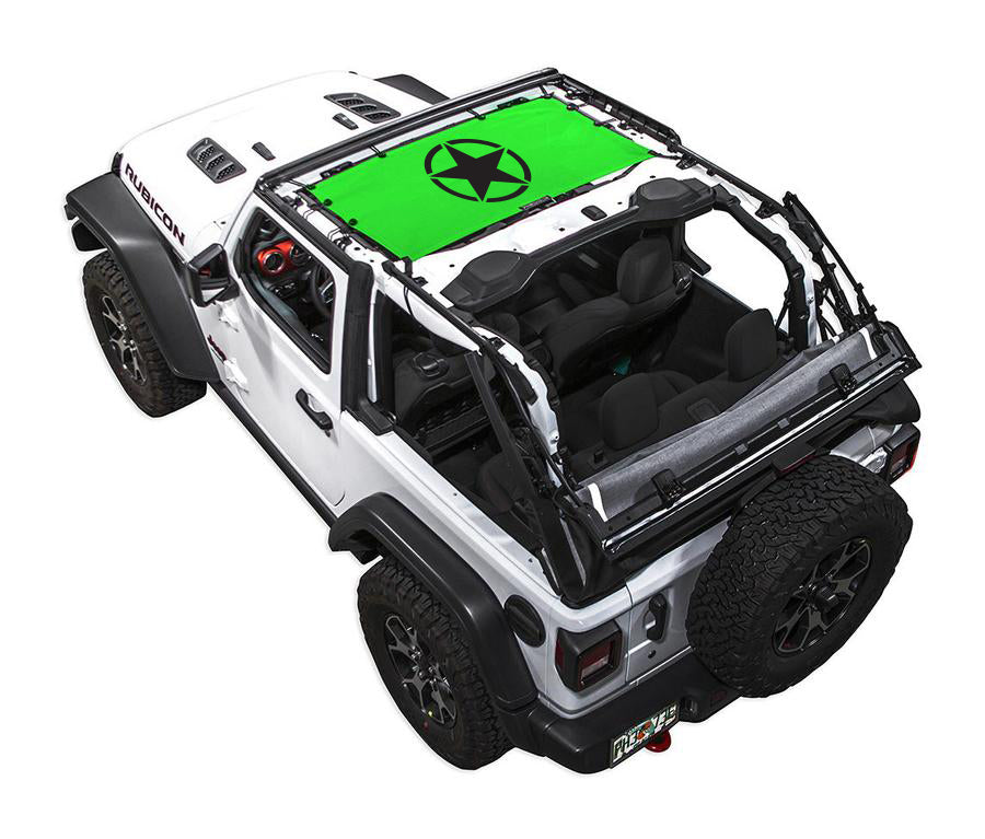 Jeep Wrangler JL 2-Door Sun Shade Stock Printed Shade Top (2018–2026)