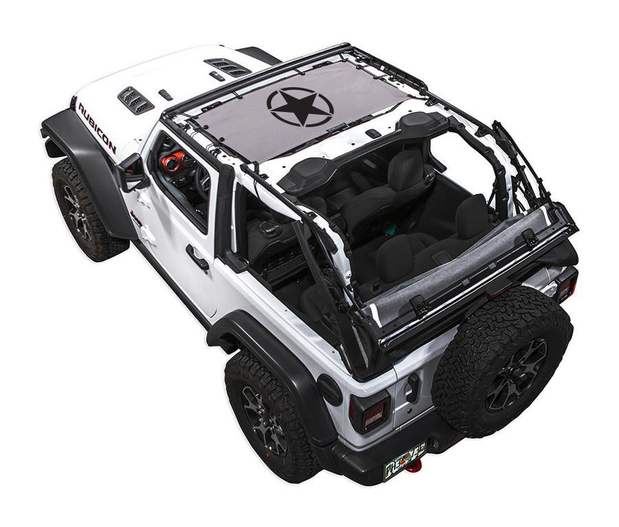 Jeep Wrangler JL 2-Door Sun Shade Stock Printed Shade Top (2018–2026)