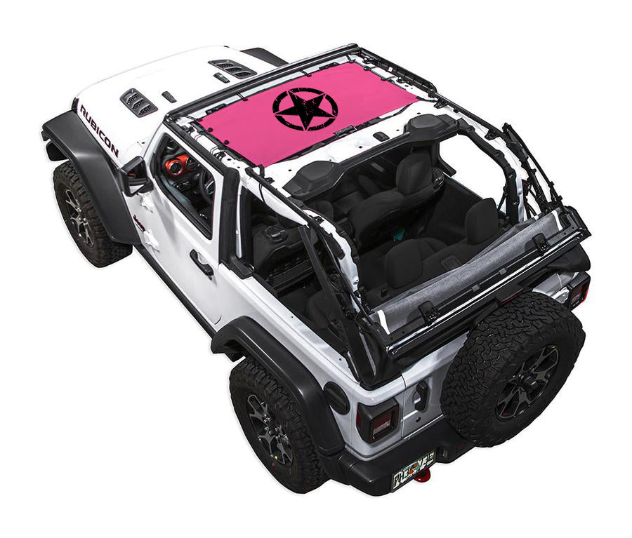 Jeep Wrangler JL 2-Door Sun Shade Stock Printed Shade Top (2018–2026)