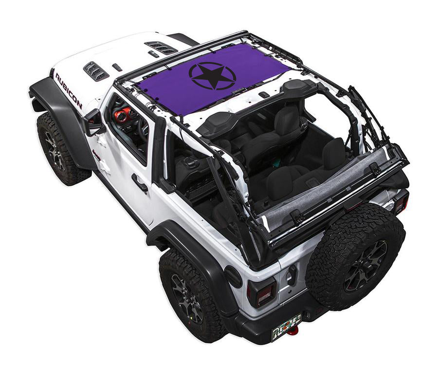 Jeep Wrangler JL 2-Door Sun Shade Stock Printed Shade Top (2018–2026)