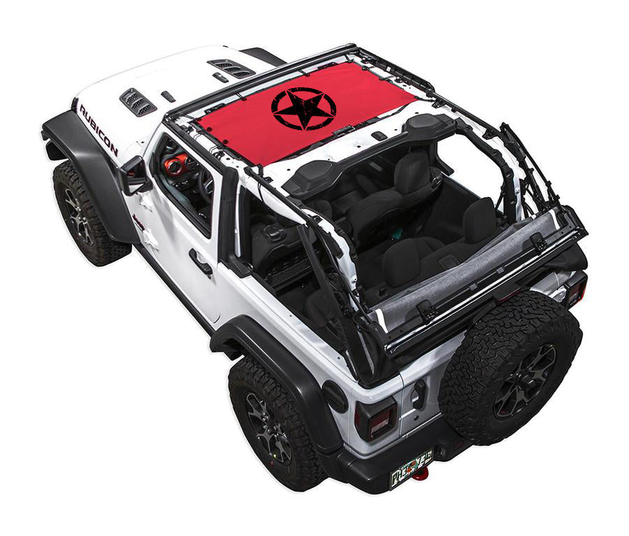 Jeep Wrangler JL 2-Door Sun Shade Stock Printed Shade Top (2018–2026)