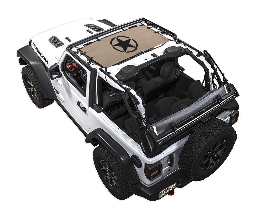 Jeep Wrangler JL 2-Door Sun Shade Stock Printed Shade Top (2018–2026)