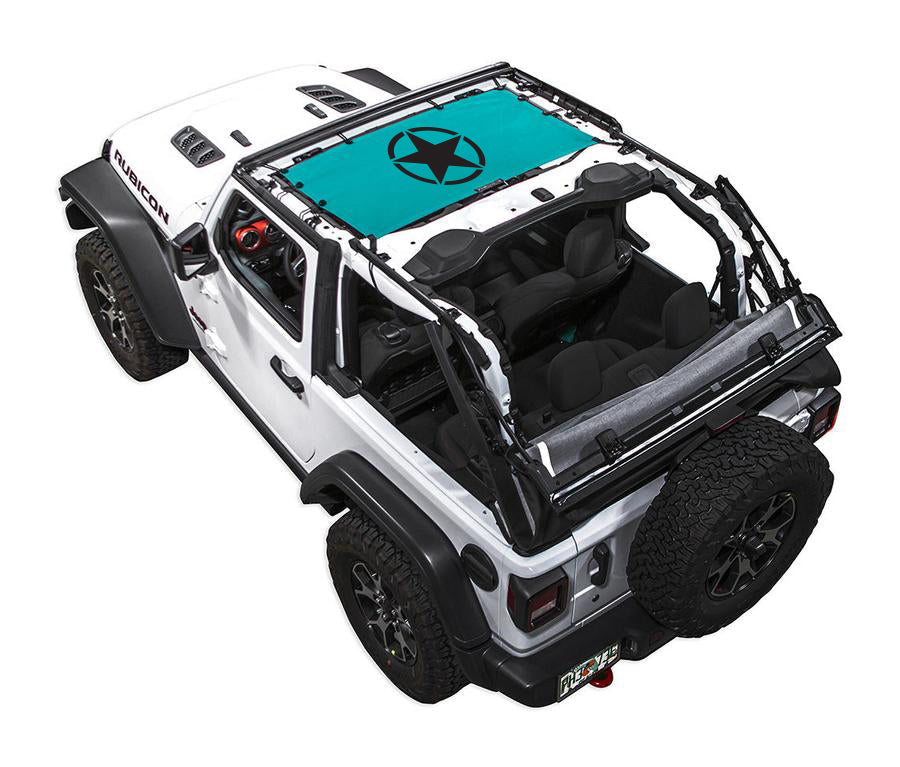 Jeep Wrangler JL 2-Door Sun Shade Stock Printed Shade Top (2018–2026)