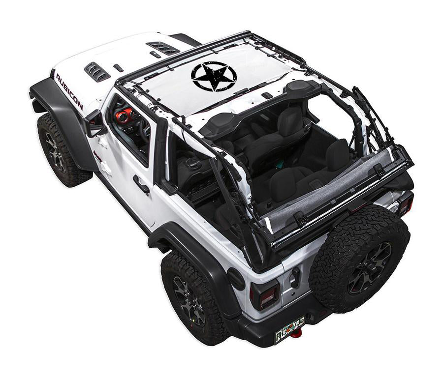 Jeep Wrangler JL 2-Door Sun Shade Stock Printed Shade Top (2018–2026)