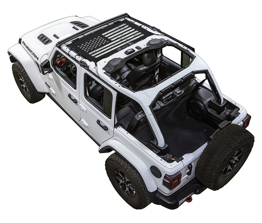 Jeep Wrangler JLU 4-Door Sun Shade Stock Printed Shade Top (2018–2026)