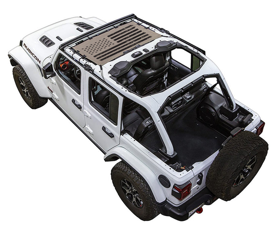 Jeep Wrangler JLU 4-Door Sun Shade Stock Printed Shade Top (2018–2026)