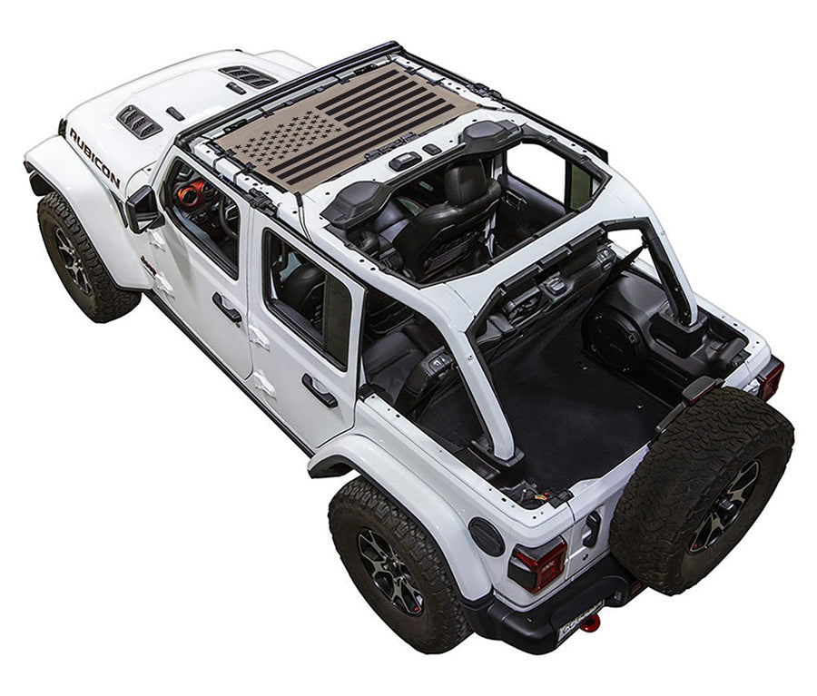 Jeep Wrangler JLU 4-Door Sun Shade Stock Printed Shade Top (2018–2026)