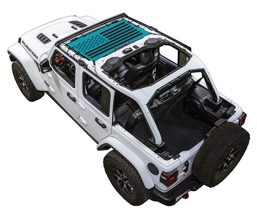 Jeep Wrangler JLU 4-Door Sun Shade Stock Printed Shade Top (2018–2026)