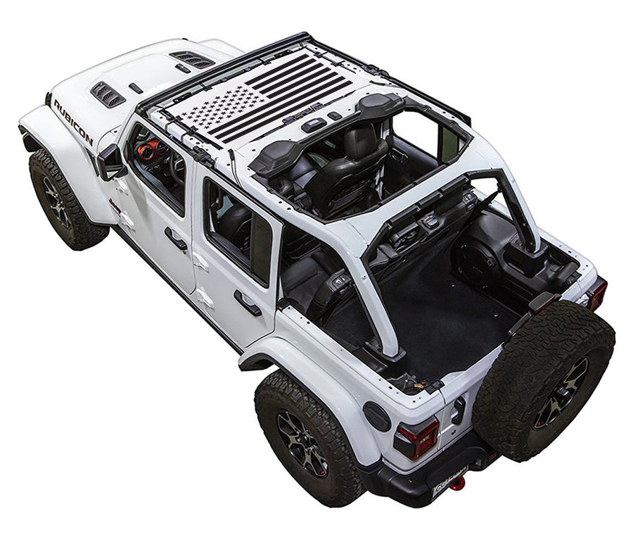 Jeep Wrangler JLU 4-Door Sun Shade Stock Printed Shade Top (2018–2026)