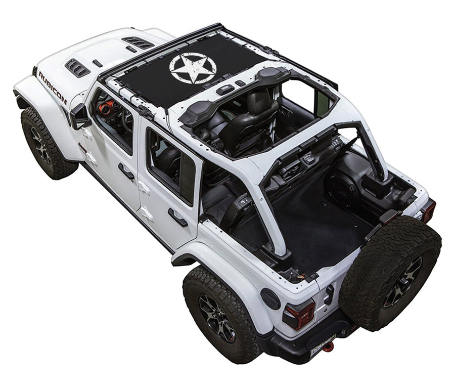 Jeep Wrangler JLU 4-Door Sun Shade Stock Printed Shade Top (2018–2026)