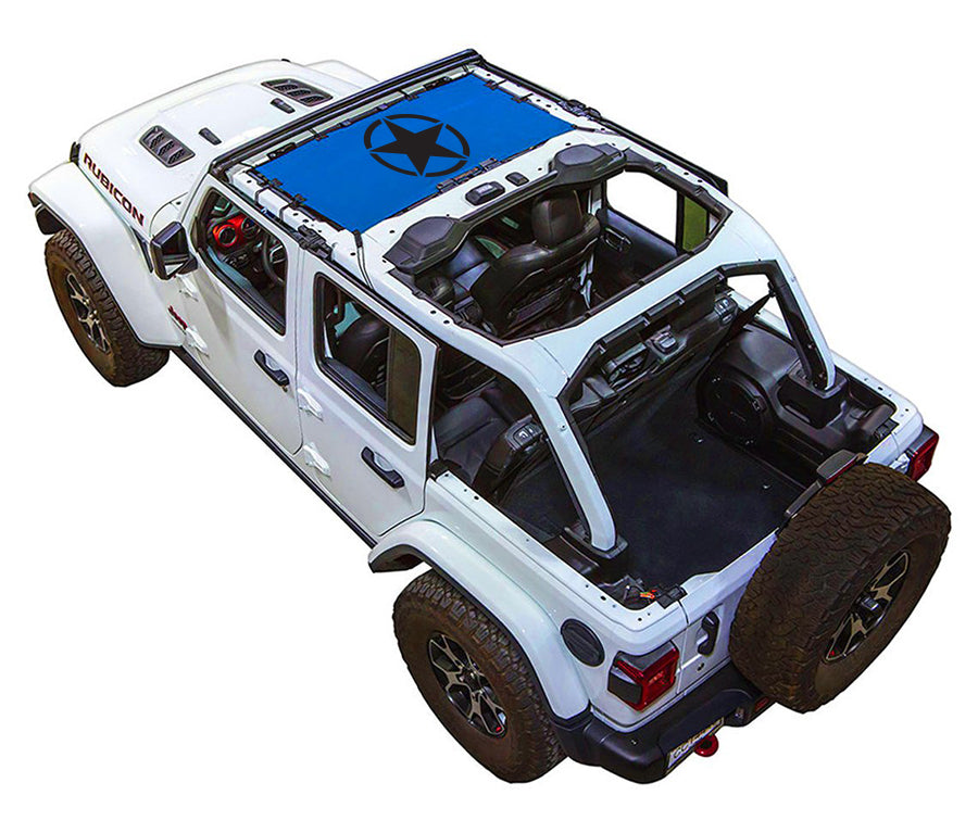 Jeep Wrangler JLU 4-Door Sun Shade Stock Printed Shade Top (2018–2026)