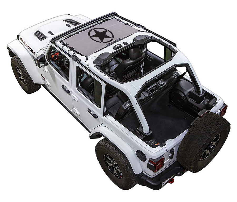 Jeep Wrangler JLU 4-Door Sun Shade Stock Printed Shade Top (2018–2026)