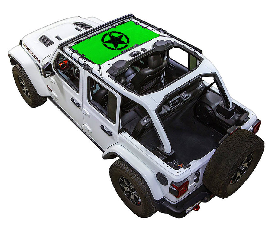 Jeep Wrangler JLU 4-Door Sun Shade Stock Printed Shade Top (2018–2026)