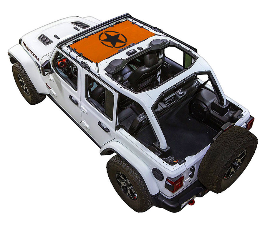 Jeep Wrangler JLU 4-Door Sun Shade Stock Printed Shade Top (2018–2026)