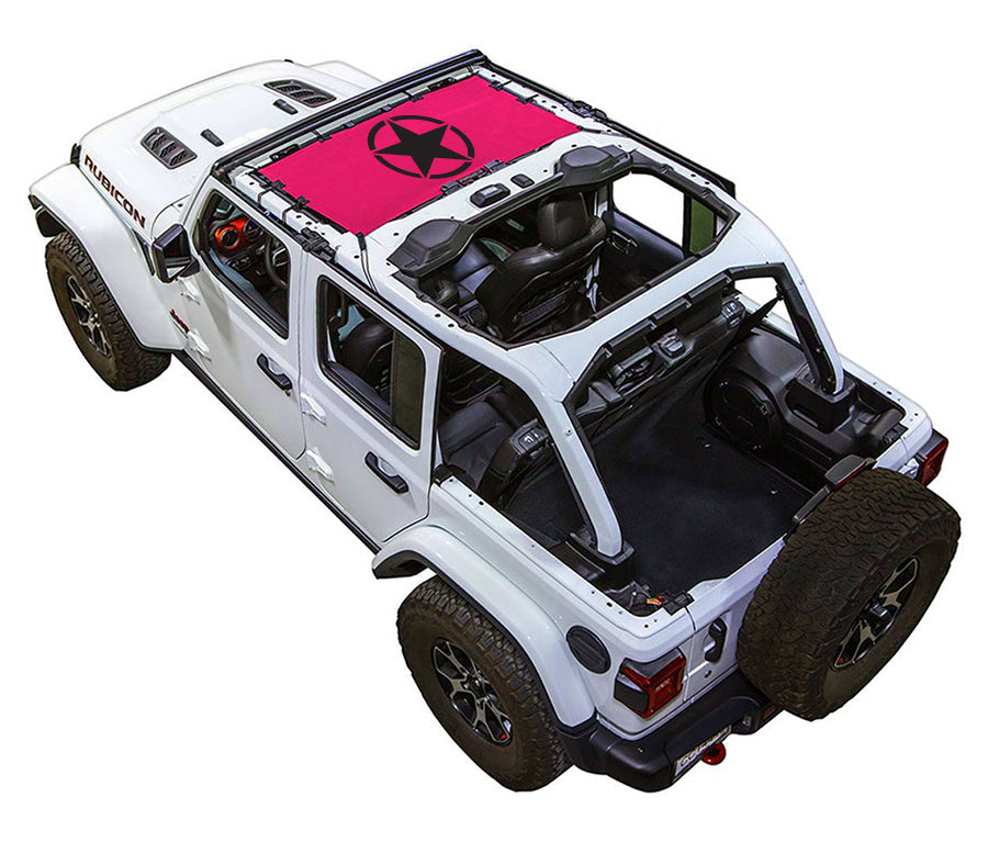 Jeep Wrangler JLU 4-Door Sun Shade Stock Printed Shade Top (2018–2026)