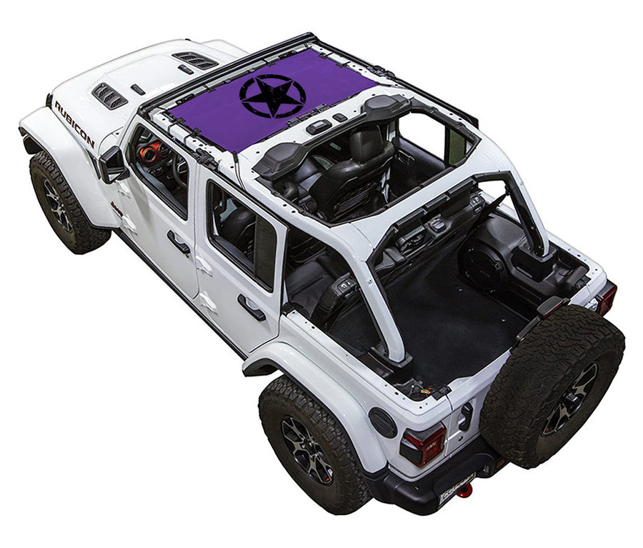 Jeep Wrangler JLU 4-Door Sun Shade Stock Printed Shade Top (2018–2026)