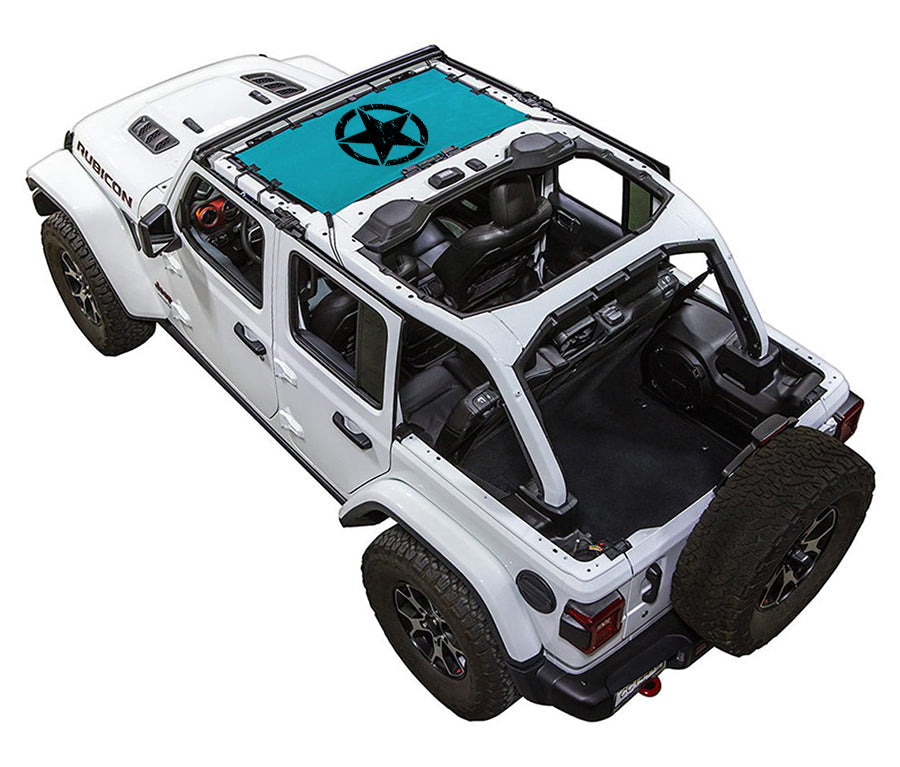 Jeep Wrangler JLU 4-Door Sun Shade Stock Printed Shade Top (2018–2026)