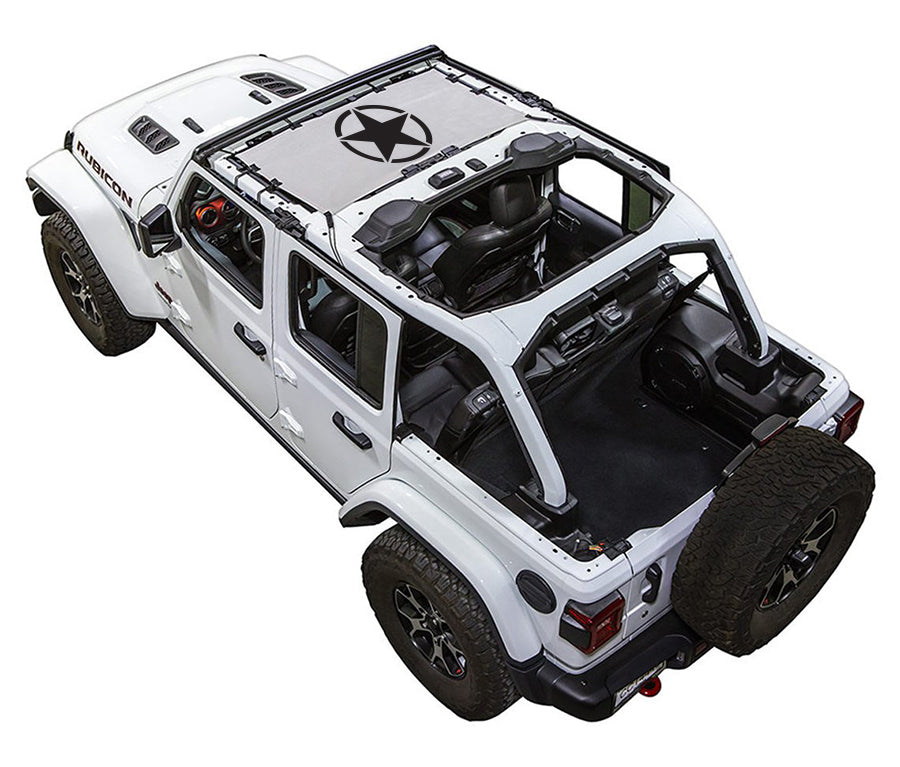 Jeep Wrangler JLU 4-Door Sun Shade Stock Printed Shade Top (2018–2026)