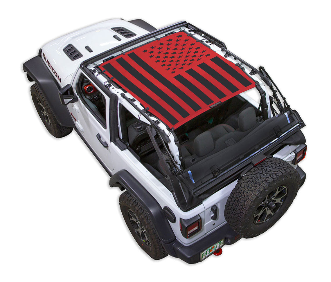 Jeep Wrangler JL 2-Door Sun Shade Stock Printed Shade Top (2018–2026)