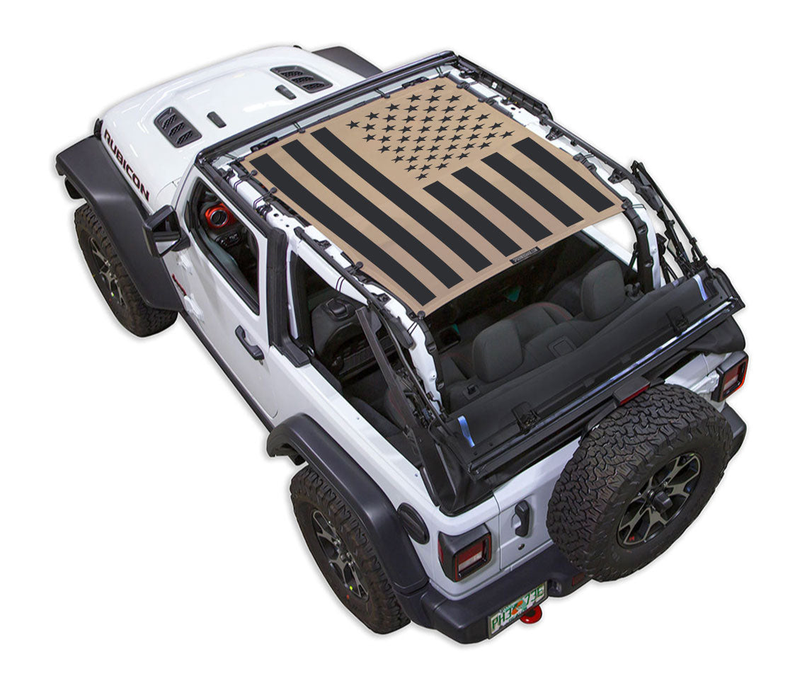 Jeep Wrangler JL 2-Door Sun Shade Stock Printed Shade Top (2018–2026)