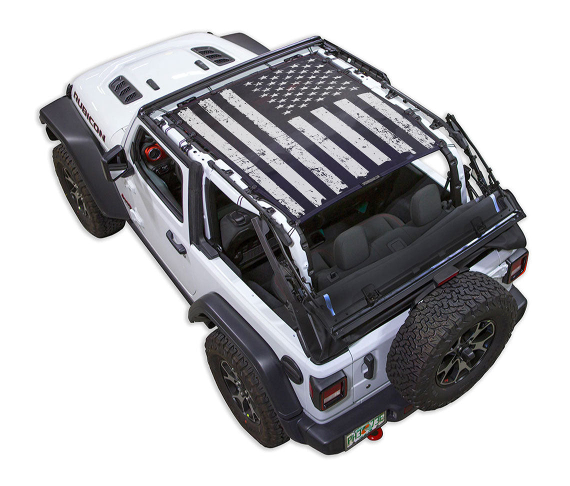 Jeep Wrangler JL 2-Door Sun Shade Stock Printed Shade Top (2018–2026)