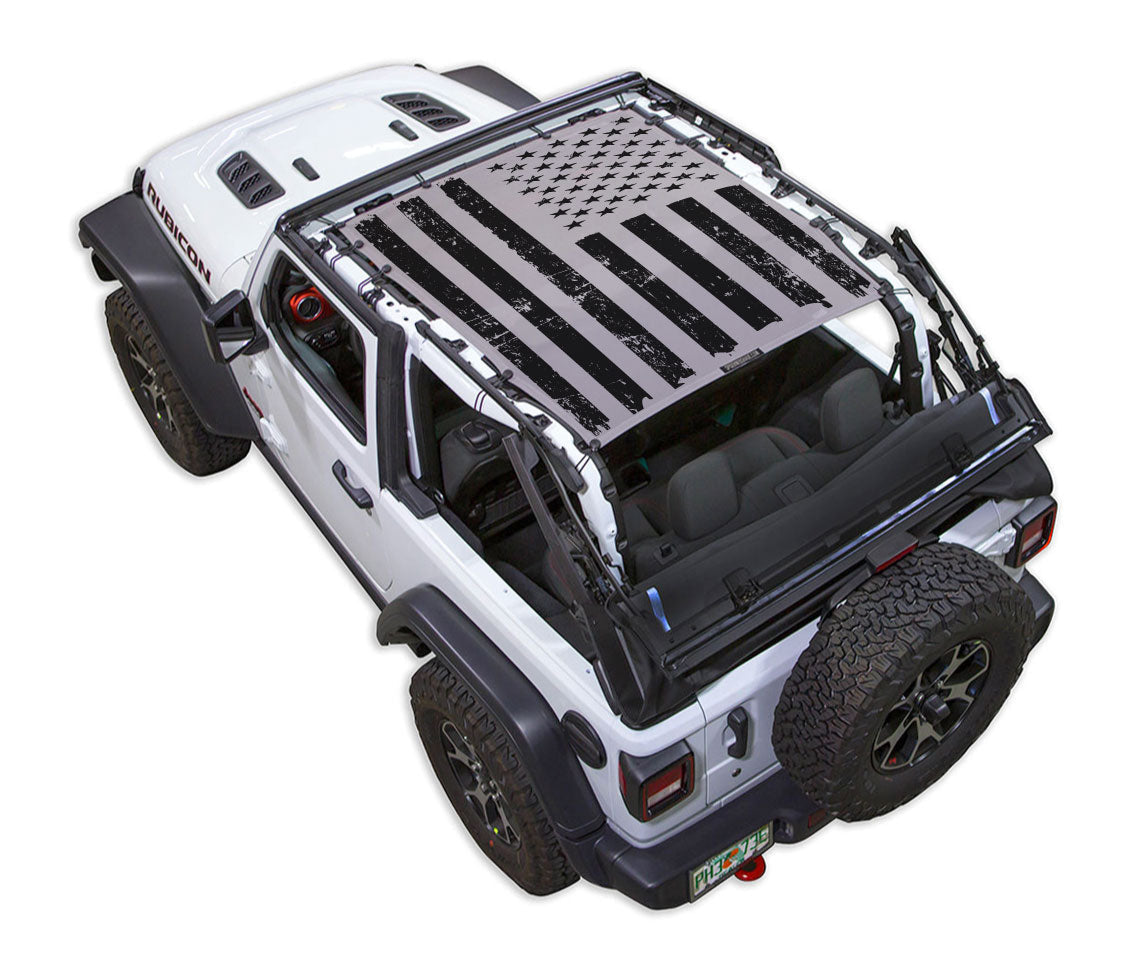 Jeep Wrangler JL 2-Door Sun Shade Stock Printed Shade Top (2018–2026)