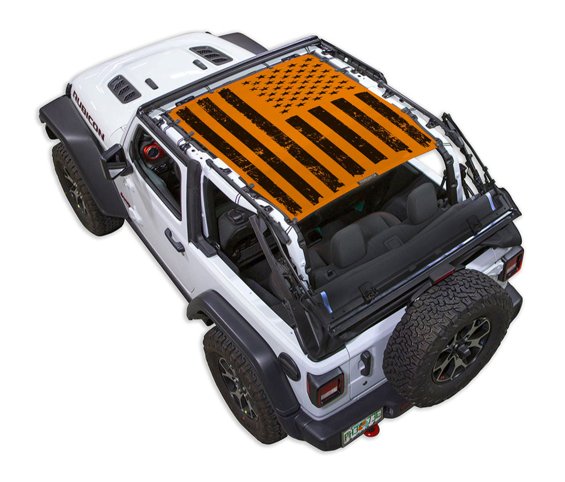 Jeep Wrangler JL 2-Door Sun Shade Stock Printed Shade Top (2018–2026)