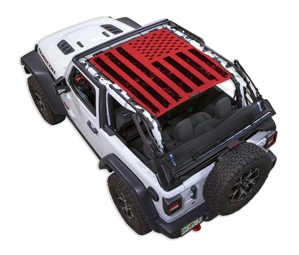 Jeep Wrangler JL 2-Door Sun Shade Stock Printed Shade Top (2018–2026)