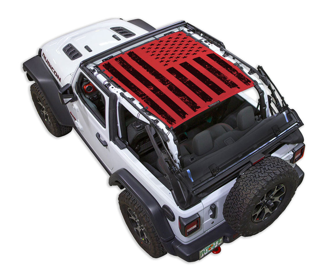Jeep Wrangler JL 2-Door Sun Shade Stock Printed Shade Top (2018–2026)