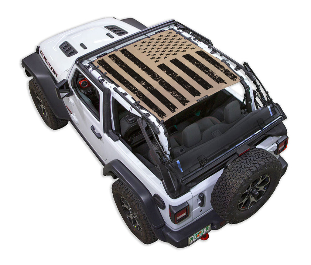 Jeep Wrangler JL 2-Door Sun Shade Stock Printed Shade Top (2018–2026)