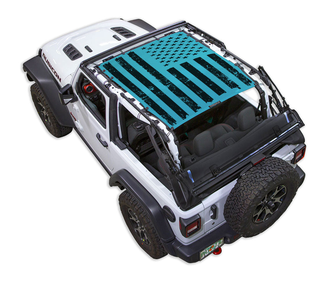 Jeep Wrangler JL 2-Door Sun Shade Stock Printed Shade Top (2018–2026)