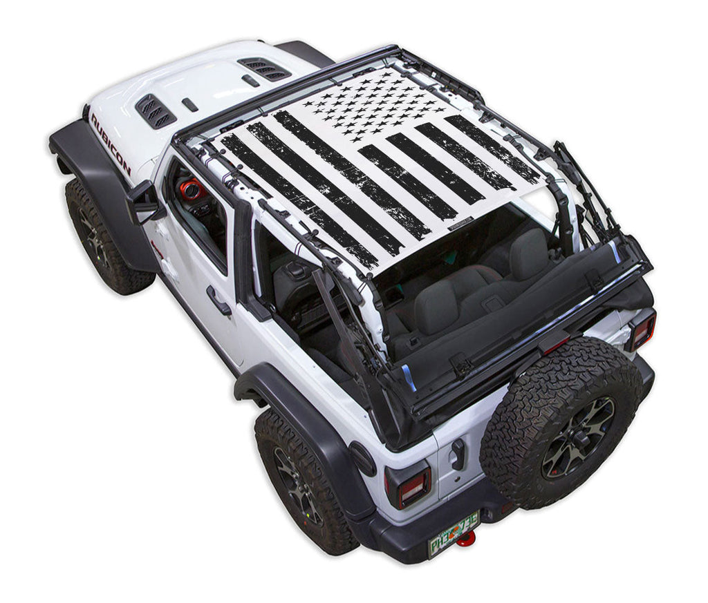 Jeep Wrangler JL 2-Door Sun Shade Stock Printed Shade Top (2018–2026)