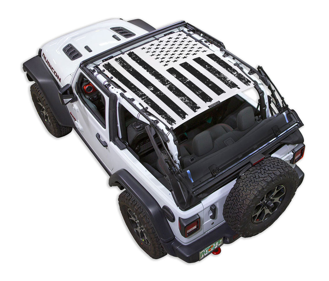 Jeep Wrangler JL 2-Door Sun Shade Stock Printed Shade Top (2018–2026)