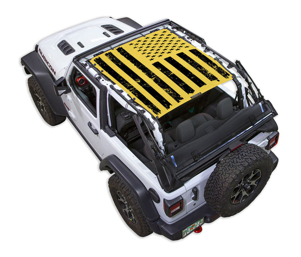 Jeep Wrangler JL 2-Door Sun Shade Stock Printed Shade Top (2018–2026)