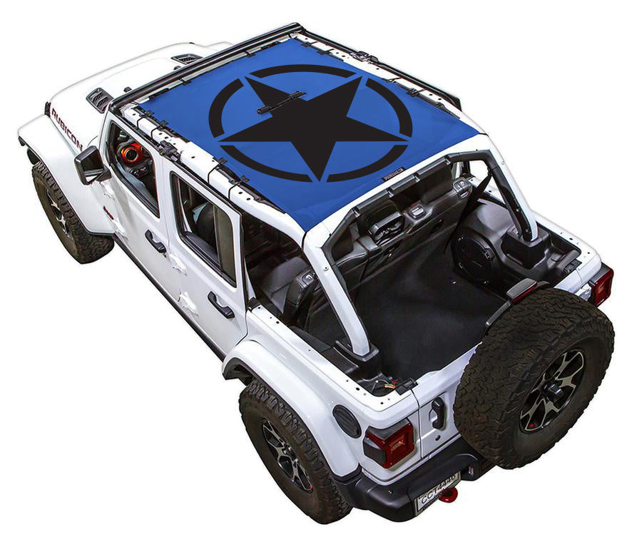 Jeep Wrangler JLU 4-Door Sun Shade Stock Printed Shade Top (2018–2026)
