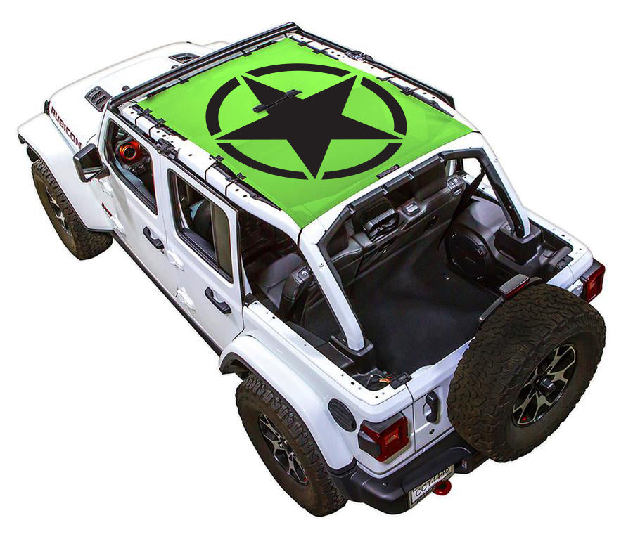 Jeep Wrangler JLU 4-Door Sun Shade Stock Printed Shade Top (2018–2026)
