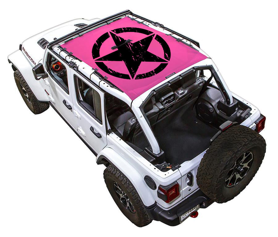 Jeep Wrangler JLU 4-Door Sun Shade Stock Printed Shade Top (2018–2026)