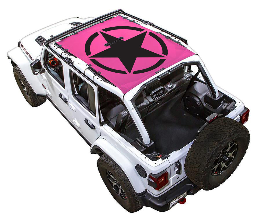 Jeep Wrangler JLU 4-Door Sun Shade Stock Printed Shade Top (2018–2026)