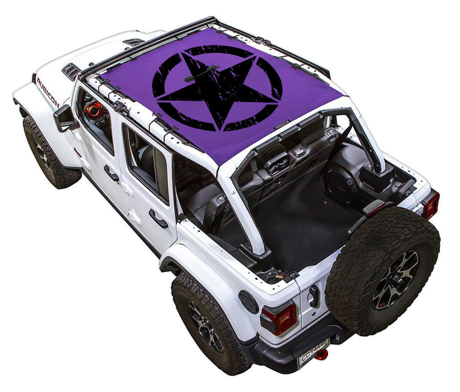 Jeep Wrangler JLU 4-Door Sun Shade Stock Printed Shade Top (2018–2026)